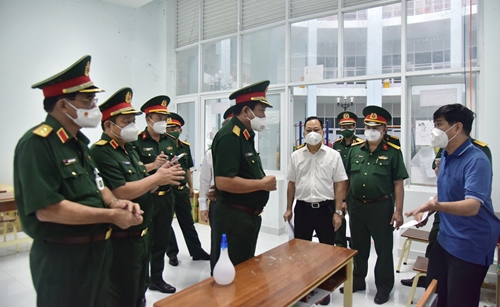 Thượng tướng Võ Minh Lương kiểm tra công tác phòng, chống dịch Covid-19 tại Tiền Giang